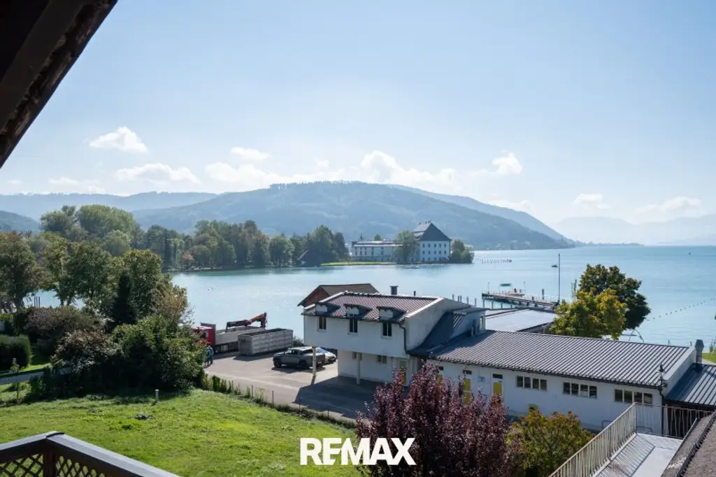 Wenn ich den See seh, brauch ich kein Meer mehr! Panoramatischer Seeblick auf den Attersee.