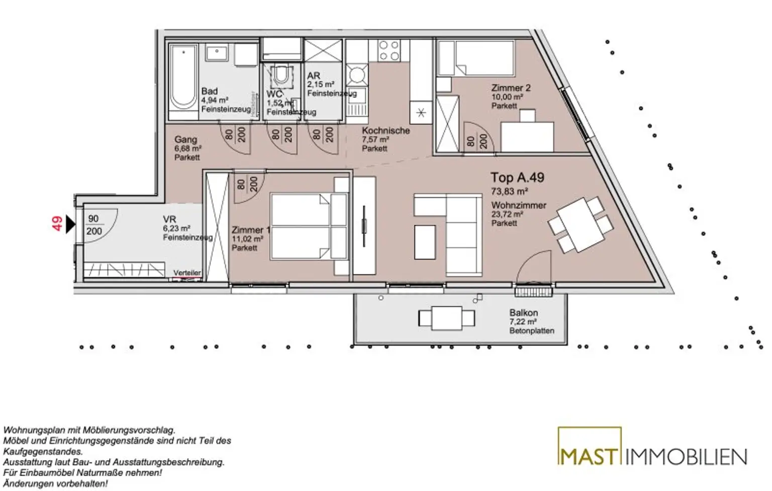 8. Stock! Provisionsfreie 3 Zimmer Wohnung unweit des Donauzentrums und der Donau