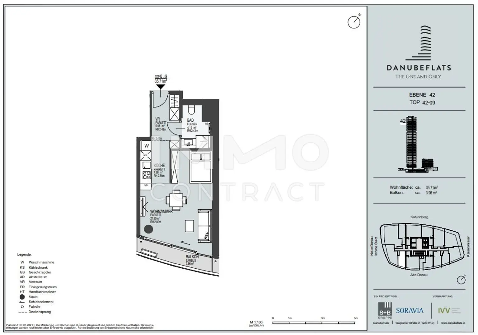Dem Himmel so nah: Elegant möbliertes Studio im 42. Stock mit Cityblick (Pool, Gym, Spa, Lounges)