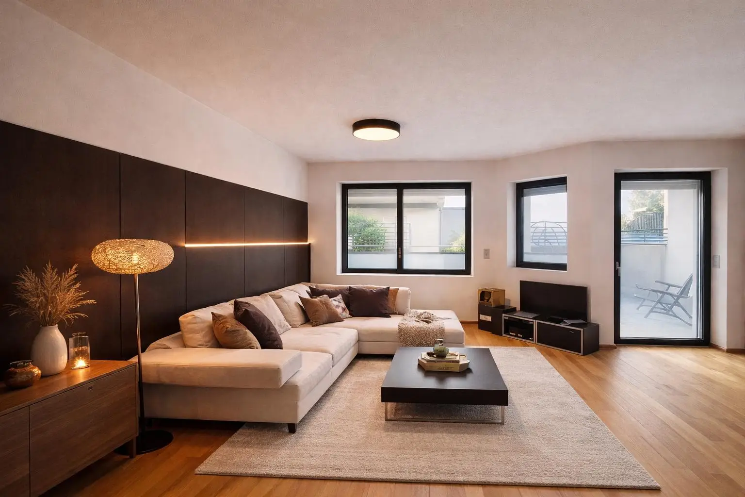 Wohnzimmer virtuell gestaltet