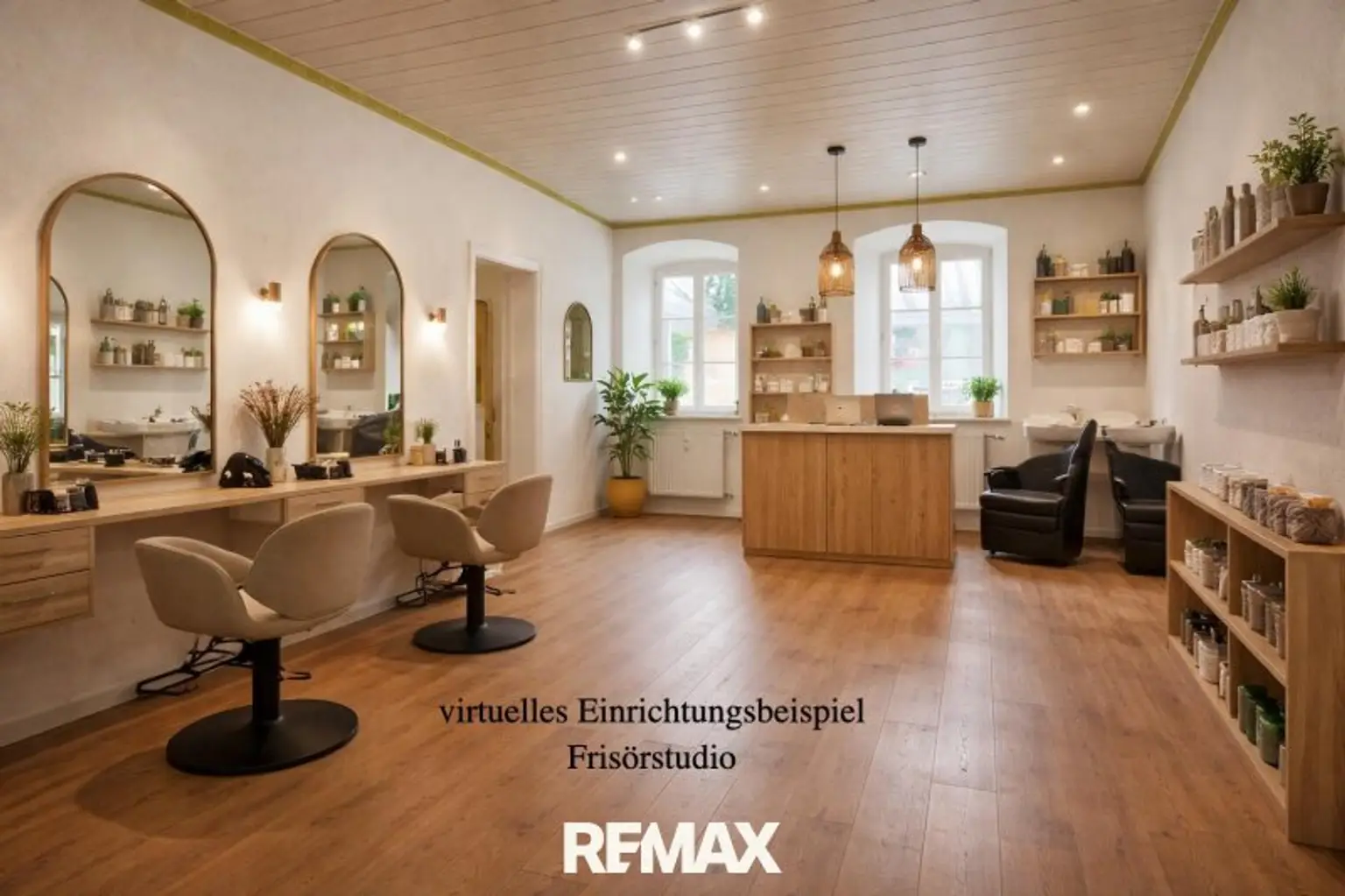 2_Friseurstudio virtuelles Einrichtungsbeispiel