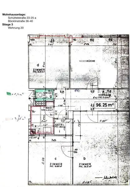 Praternähe/Donaukanal! 96 m2 - gut aufgeteilte 3 Zimmer-Wohnung, extra Küche!