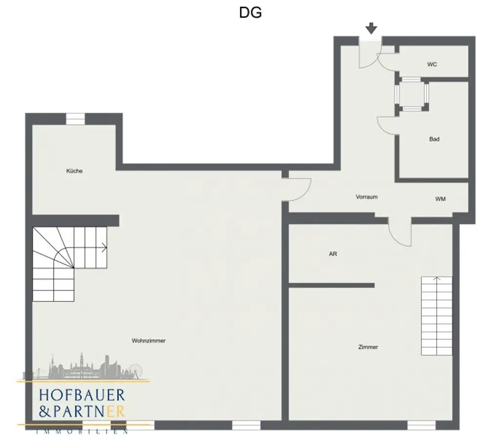 Exklusive Dachgeschoss-Maisonette mit Terrasse in bester Lage des 3. Bezirks