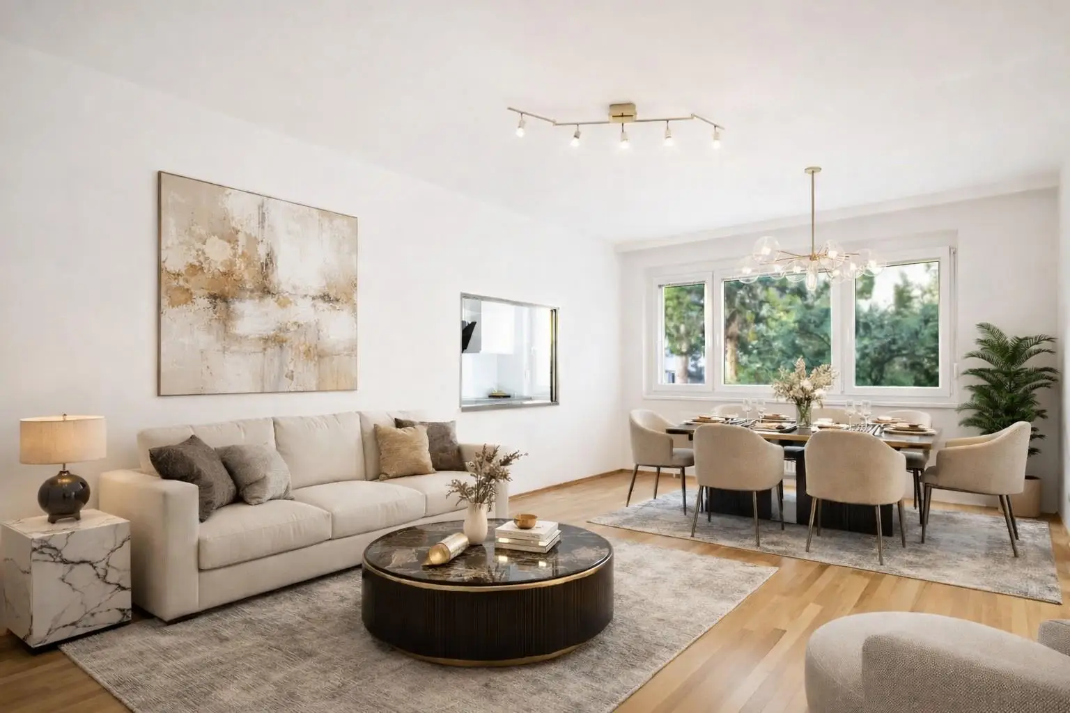 Visualisierung Wohn- Esszimmer