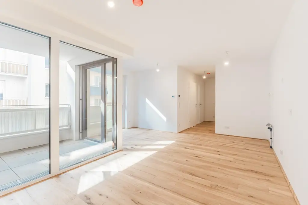 Durchdachter Grundriss: 2-Zimmer-Wohnung mit Loggia