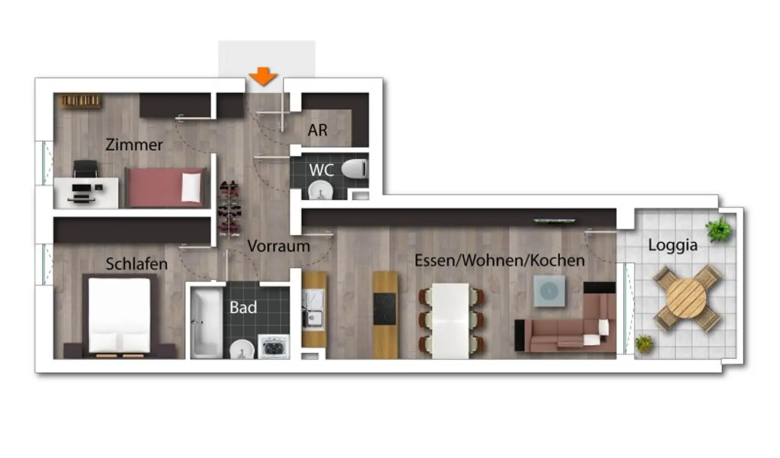 Grundriss Wohnung