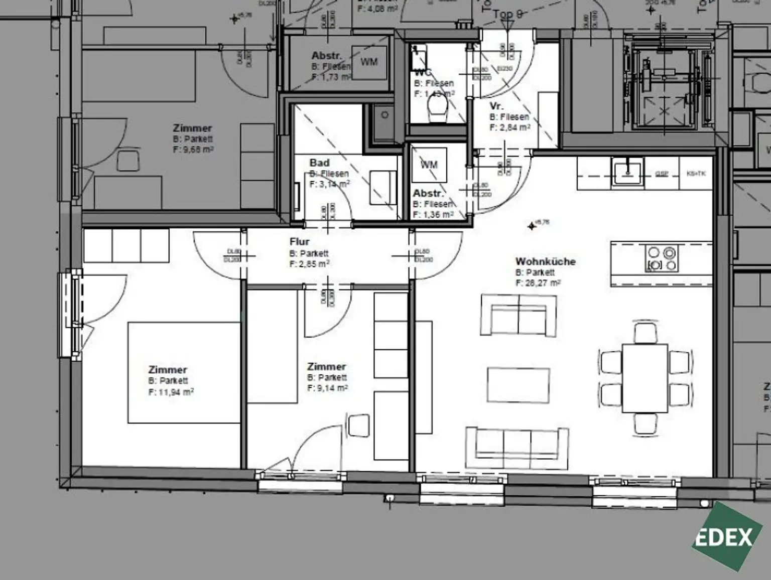 Schöffelgasse 48 - Schöne 3-Zimmer-Wohnung mit modernster Ausstattung