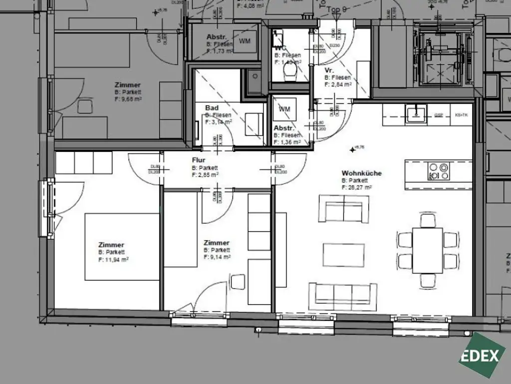 Schöffelgasse 48 - Schöne 3-Zimmer-Wohnung mit modernster Ausstattung
