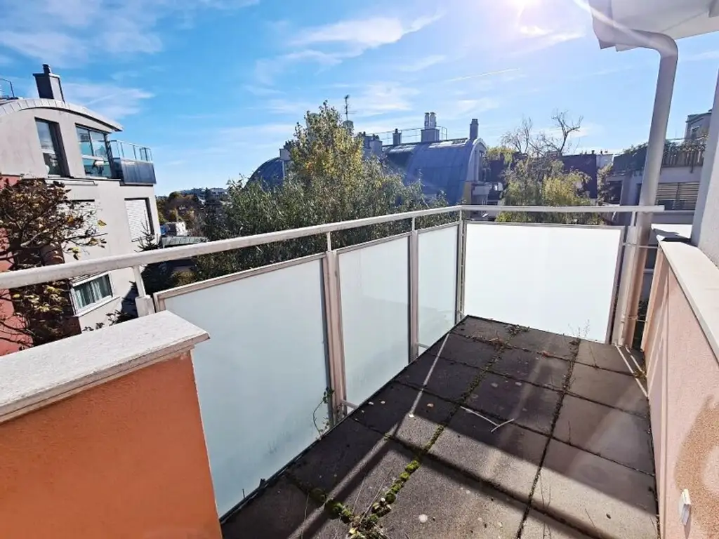 DACHGESCHOSS, Daringergasse, sonnige 76 m2 Neubau mit 6 m2 Balkon, 2 Zimmer, Wohnküche, Wannenbad, Parketten, Grünblick