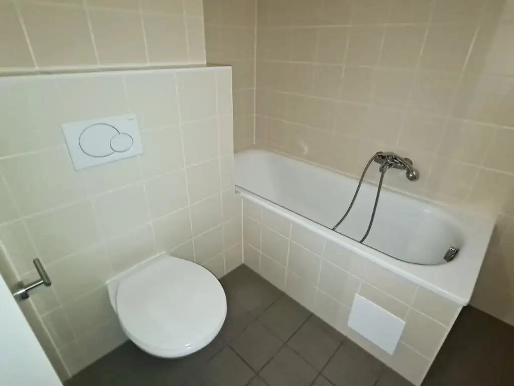 TERRASSENHIT, U1-NÄHE, 84 m2 Dachgeschoß mit 30 m2 Terrasse, 2 Zimmer, Wohnküche, 2 Bäder, Parketten, Viktorgasse