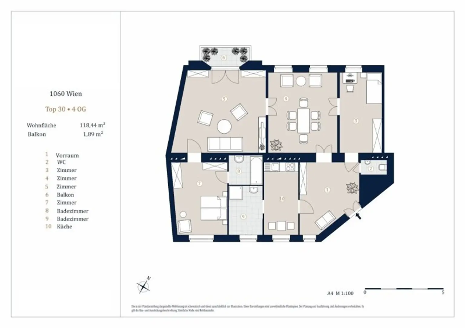 Schöne 3,5-Zimmer Wohnung mit Balkon, Nähe Westbahnhof
