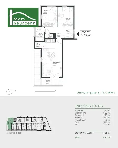 Wohnen mit Qualität – Neubauprojekt in zentraler, ruhiger Lage Wiens!