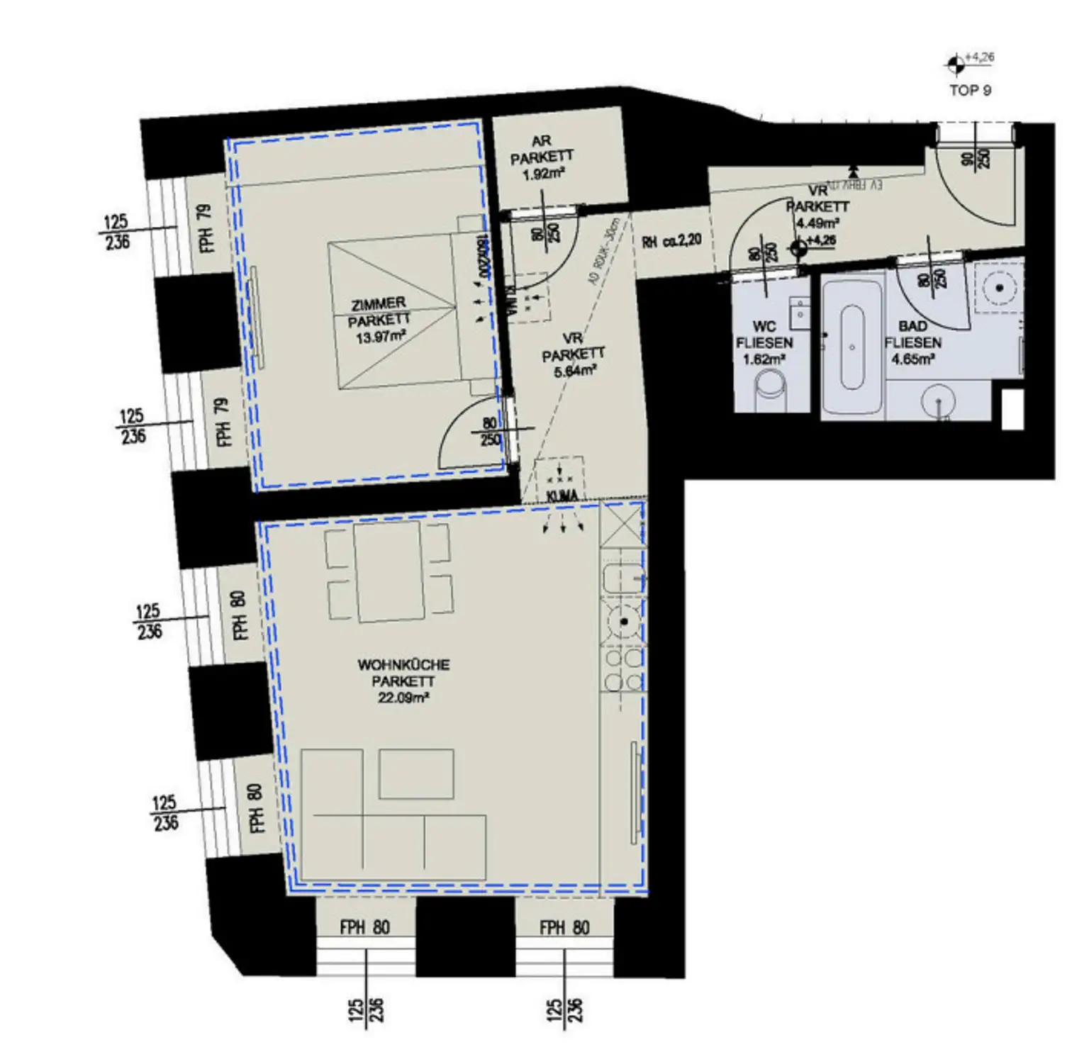 TOP Lage - ERSTBEZUG - 2 Zimmer Wohnung nähe Naschmarkt