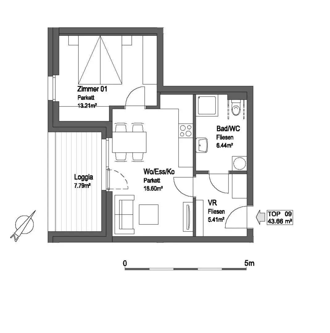 Erstbezug! Moderne 2-Zimmer-Wohnung mit Loggia und Tiefgaragenplatz in Gleisdorf