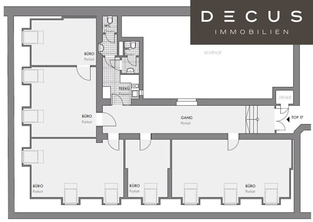+ + + NUSSDORFER PLATZ + + + hochwertiges 5-Raum-Büro + + + gekühlt + + +