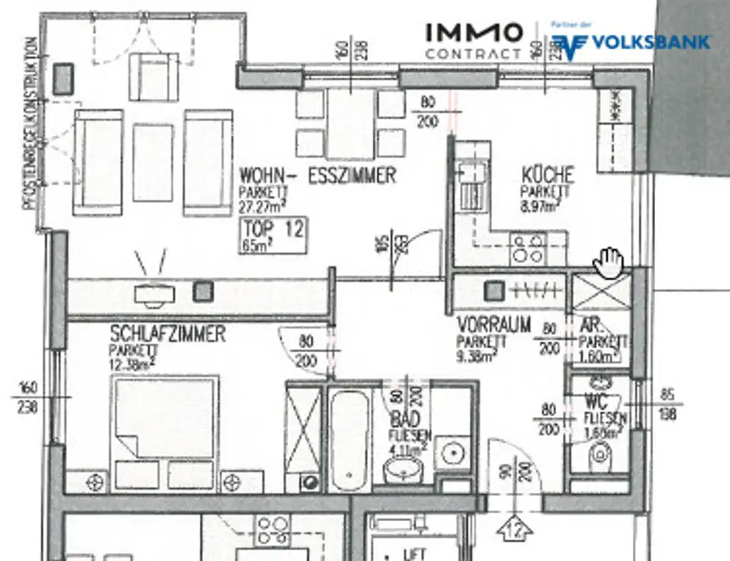 Schicke 2-Zimmer Wohnung am Pfarrplatz