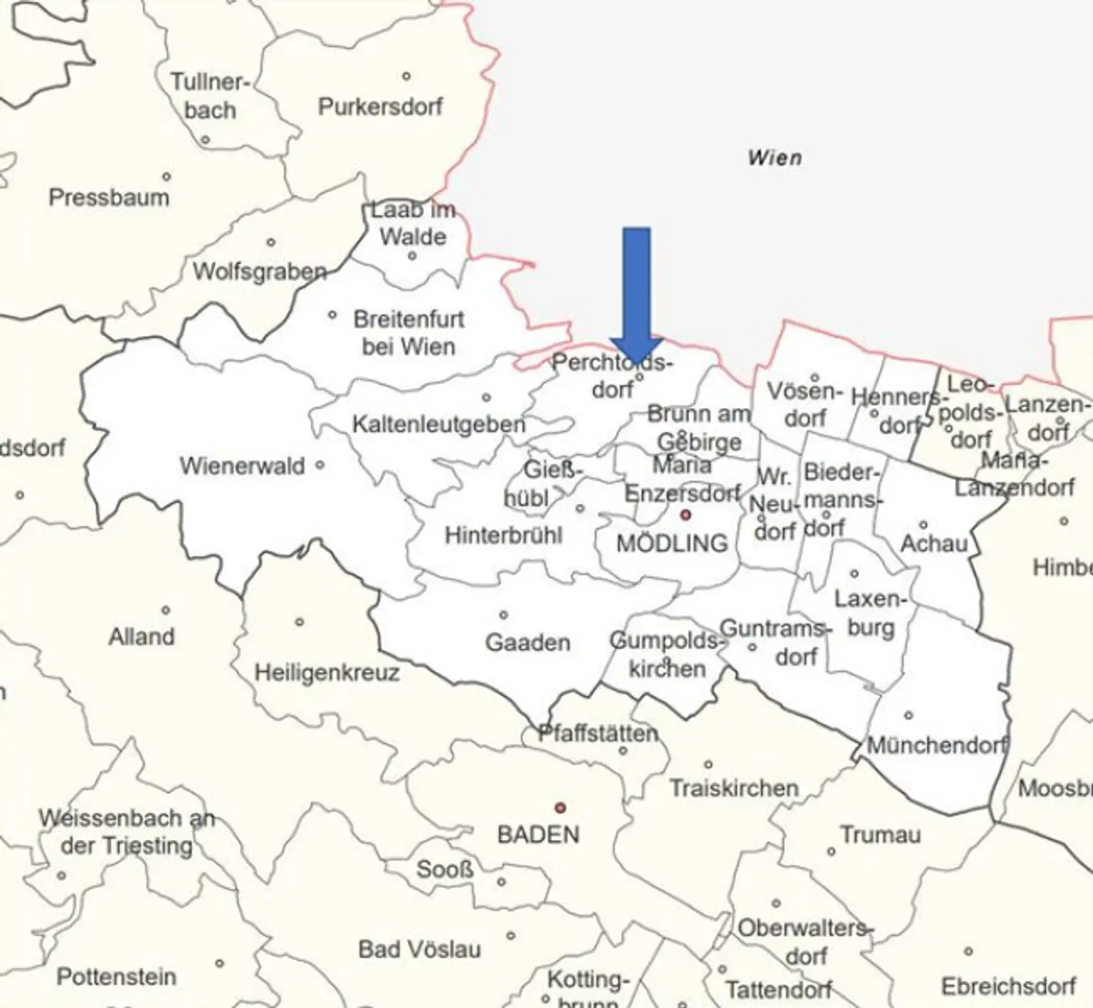 Sonniges Baugrundstück 640 m² in Perchtoldsdorf - auch für Bauträger geeignet - 630.000 €