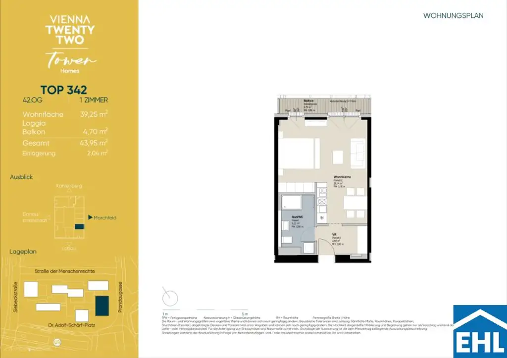 Stylische 1,5-Zi.-Wohnung mit Loggia & Rooftop Pool | TOWER HOMES