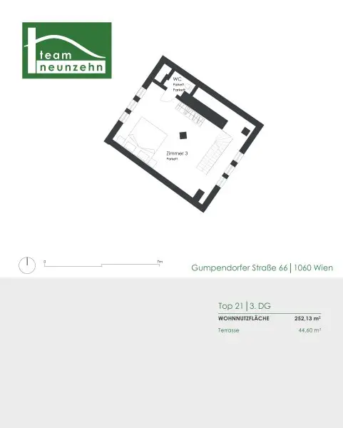 Exklusive 4-Zimmer-Dachgeschoss Maisonette Wohnung mit Terrasse und Aufzug direkt ins Penthouse — 1060 Wien!