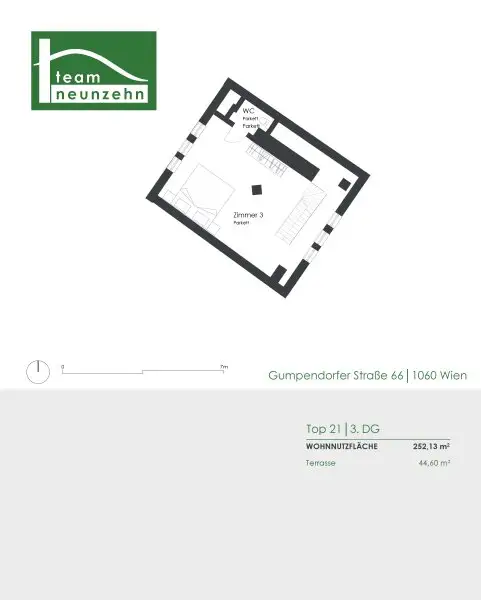 Exklusive 4-Zimmer-Dachgeschoss Maisonette Wohnung mit Terrasse und Aufzug direkt ins Penthouse — 1060 Wien!