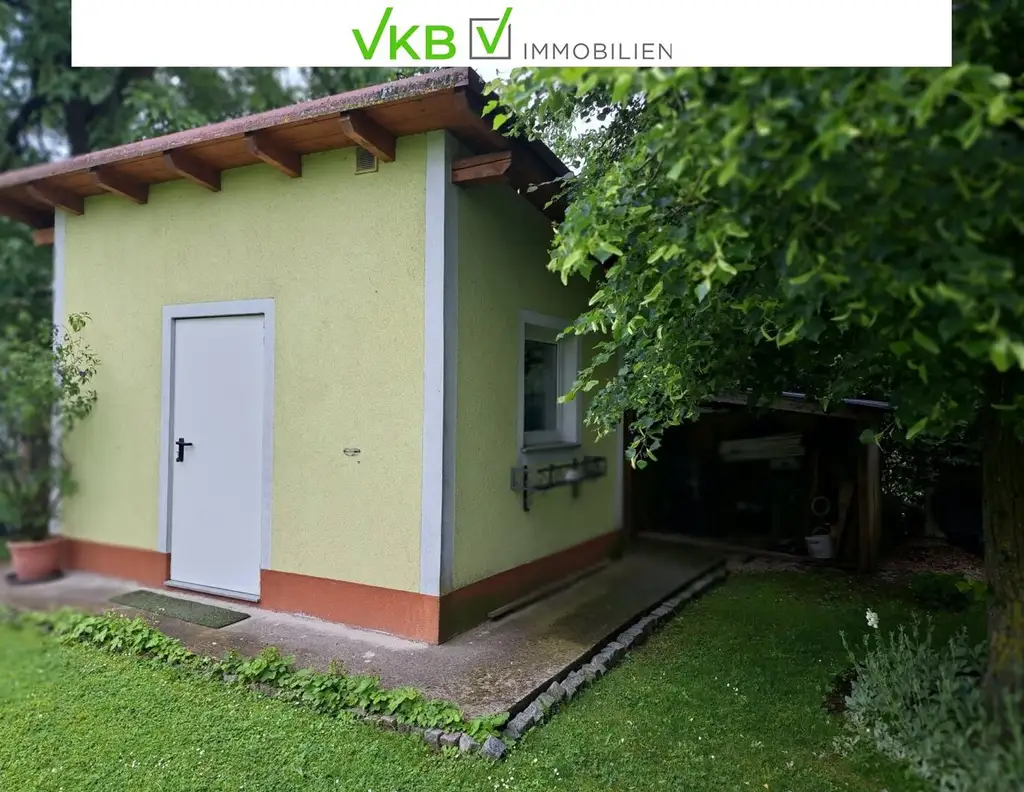 Preisreduktion !!! Baugrundstück mit gemauerter Gartenhütte in verkehrsgünstiger Lage direkt neben B1 vor Lambach