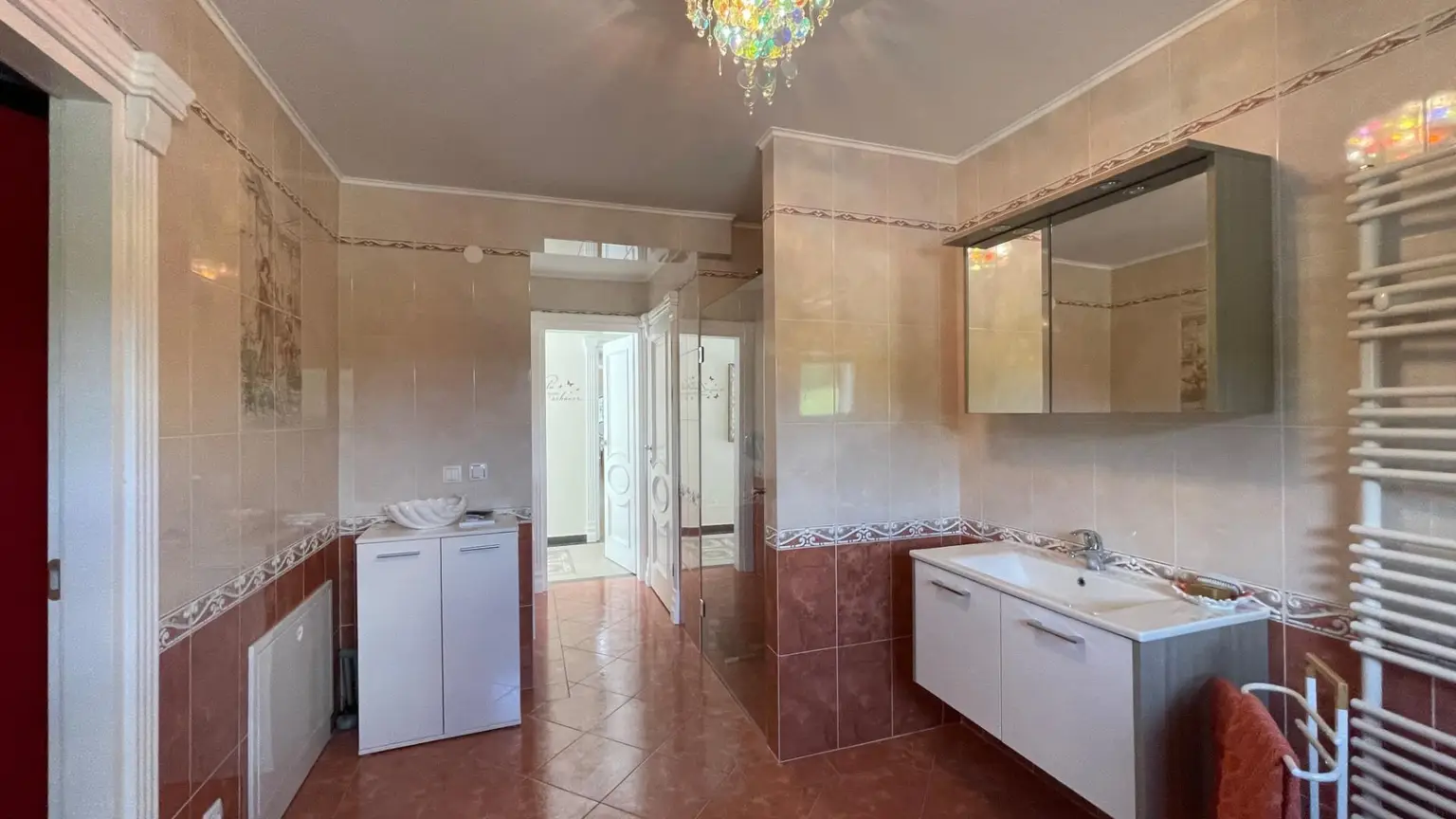 Badezimmer mit eigenem Zugang zum Garten