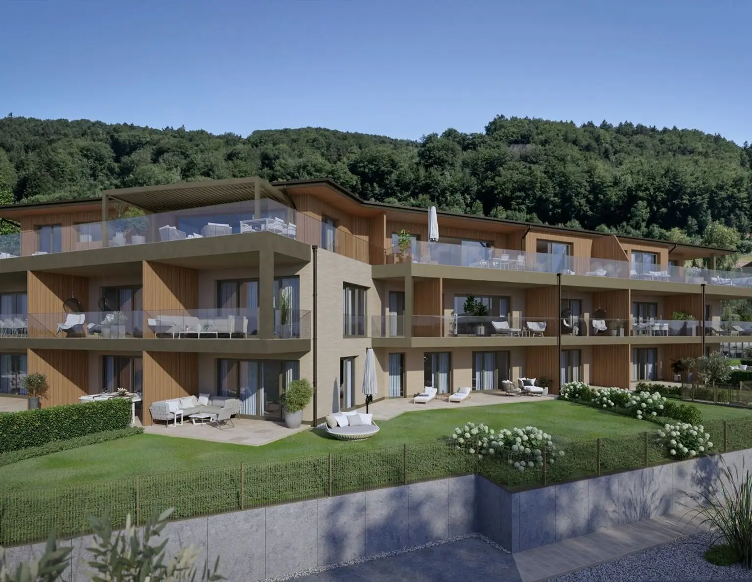 Moderne 2-Zimmer-Wohnung in Mattsee: Erstbezug mit Balkon und Seezugang