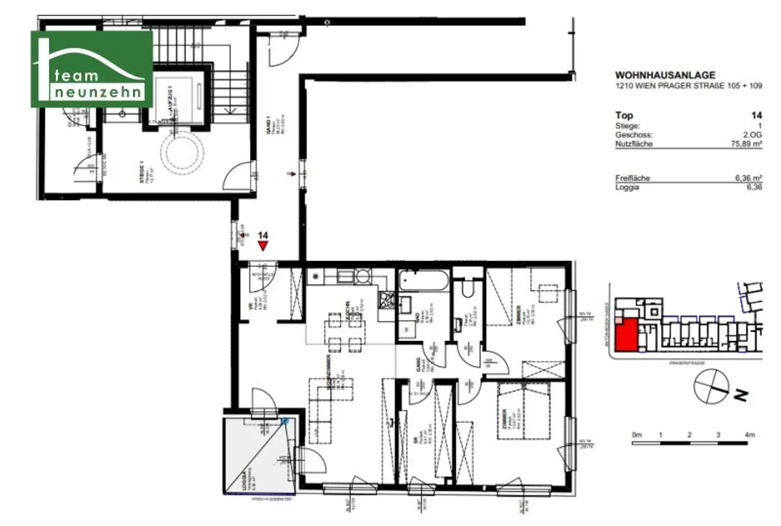 Top ausgestattete 3-Zimmer-Wohnung an der Prager Straße - Straßenbahn 26 vor der Tür und alles in der Umgebung!