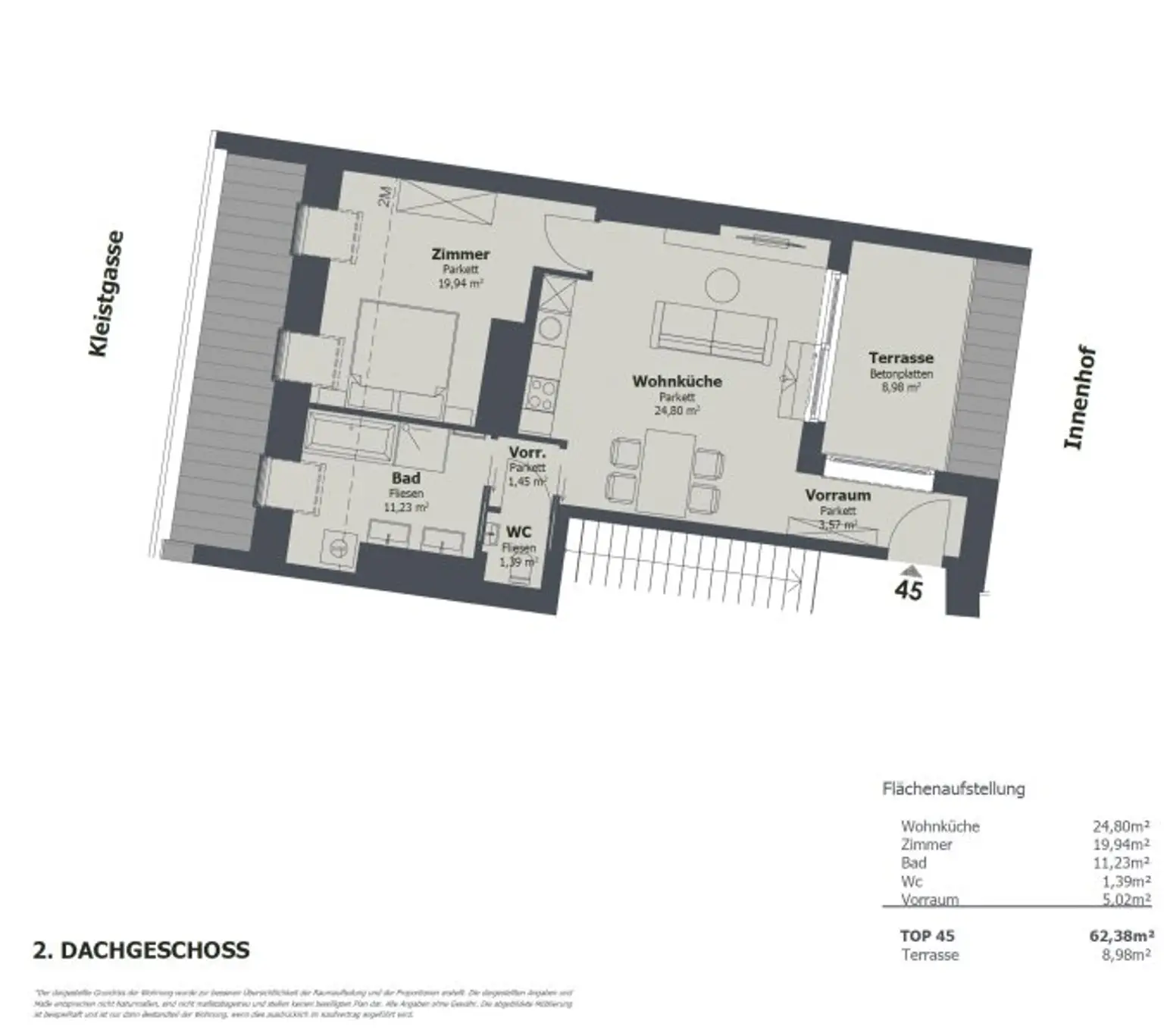Grundriss TOP 45