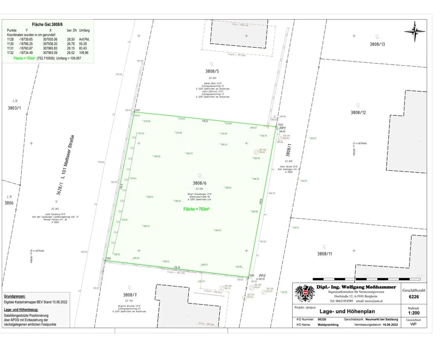 382 m² BAUPARZELLE NÄHE OBERTRUM - Baubewilligung für eine Doppelhaushälfte!