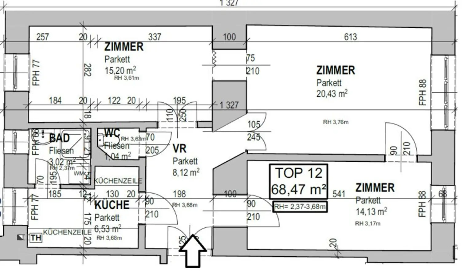 Sanierungsbedürftige 3 Zimmer Altbauwohnung mit Potenzial in der Clusiusgasse!