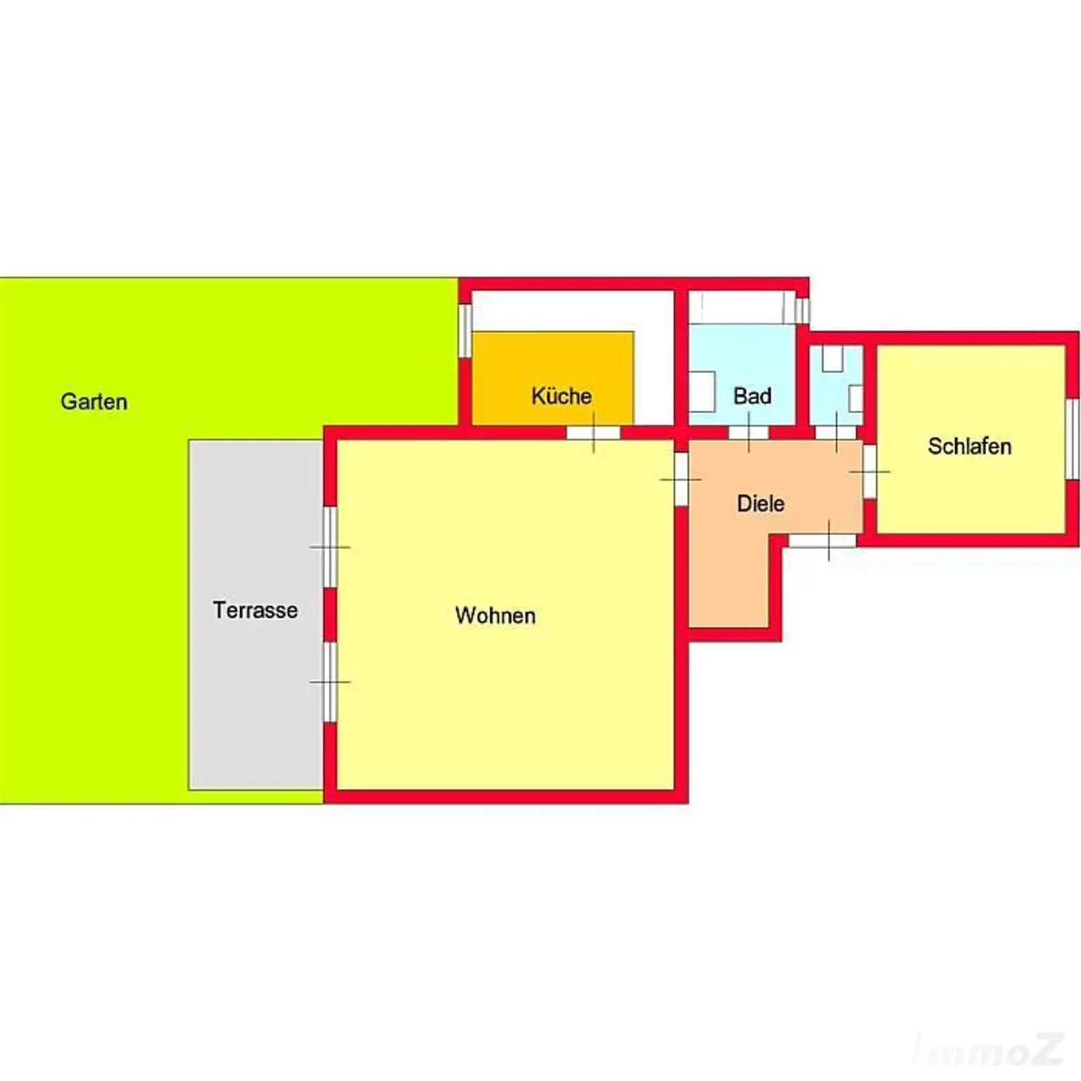 Große sonnige 2-Zimmer-Gartenwohnung bei LKH