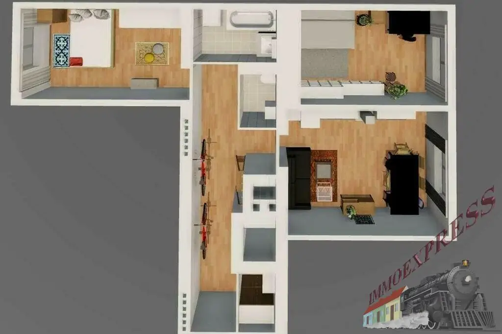 3-Zimmer-Wohnung in zentraler Lage – ideal für  WG   70 m² | 2. Stock  mit Lift