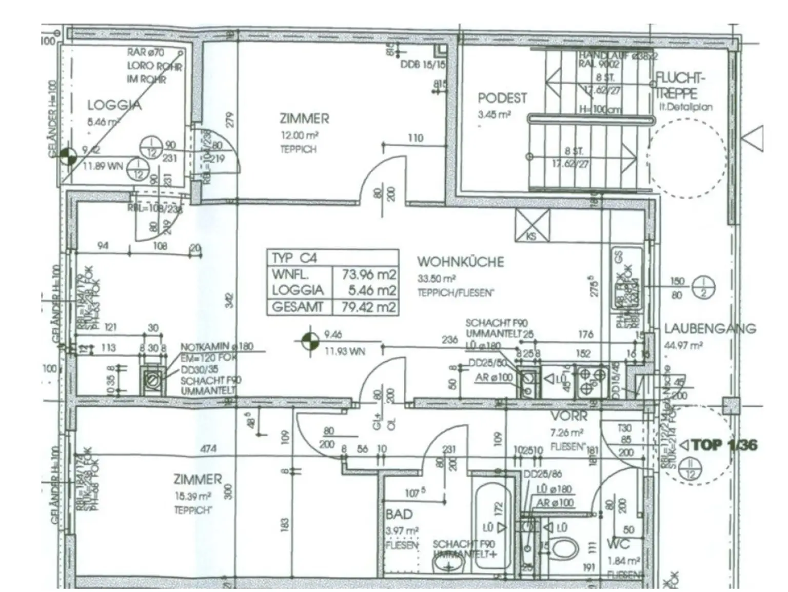 Geförderte 3 Zimmer Wohnung mit Loggia - 
Nähe Donau und U2 - FINANZIERUNGSBEITRAG