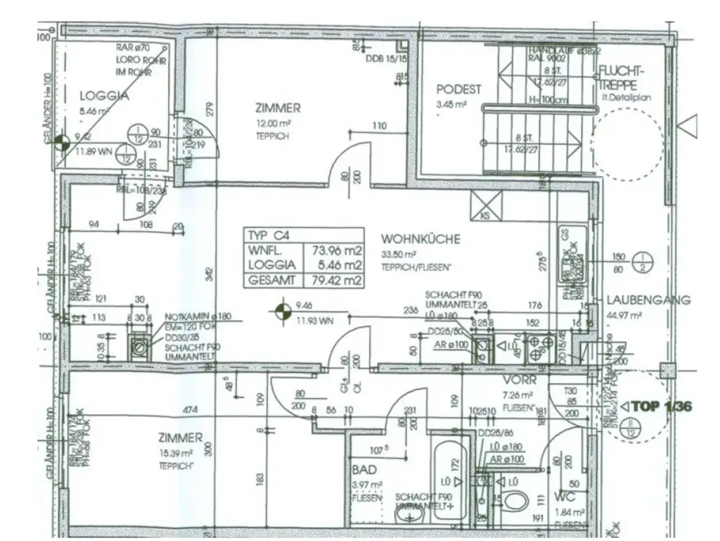 Geförderte 3 Zimmer Wohnung mit Loggia - 
Nähe Donau und U2 - FINANZIERUNGSBEITRAG