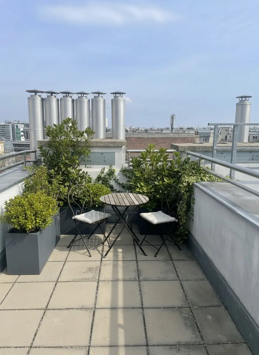 UNBEFRISTET: Klimatisierte, ruhige 3-Zimmer Wohnung mit Terrasse und Blick über die Dächer Wiens