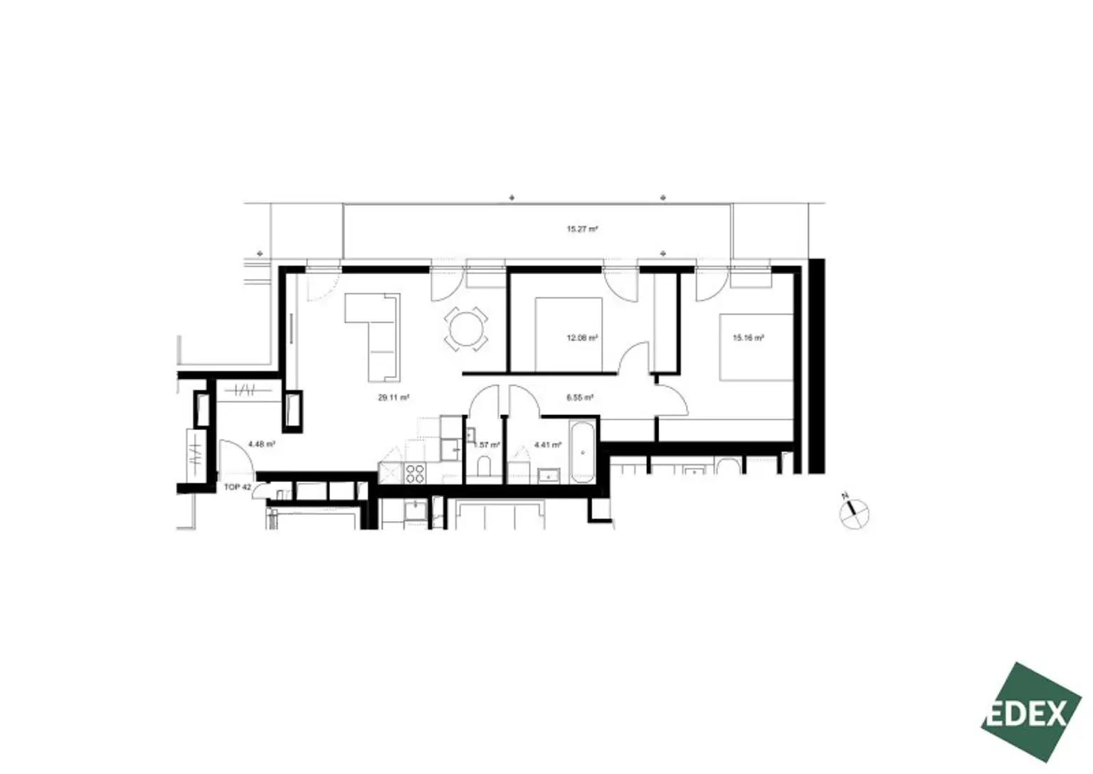 ERSTBEZUG  | Klimatisierte 3-Zimmer-Wohnung mit Terrasse