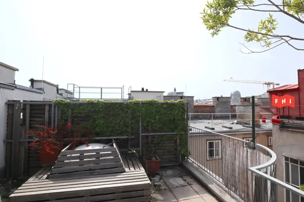 Charmante 60m² Galeriewohnung mit 24m² Terrasse Nähe Naschmarkt