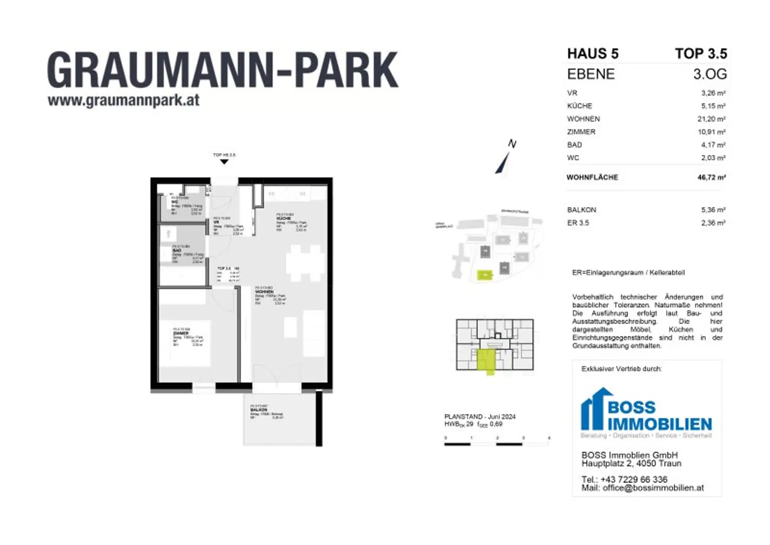 Neubauwohnung im Graumann-Park: Nachhaltig mit Kühlung, direkt im Zentrum