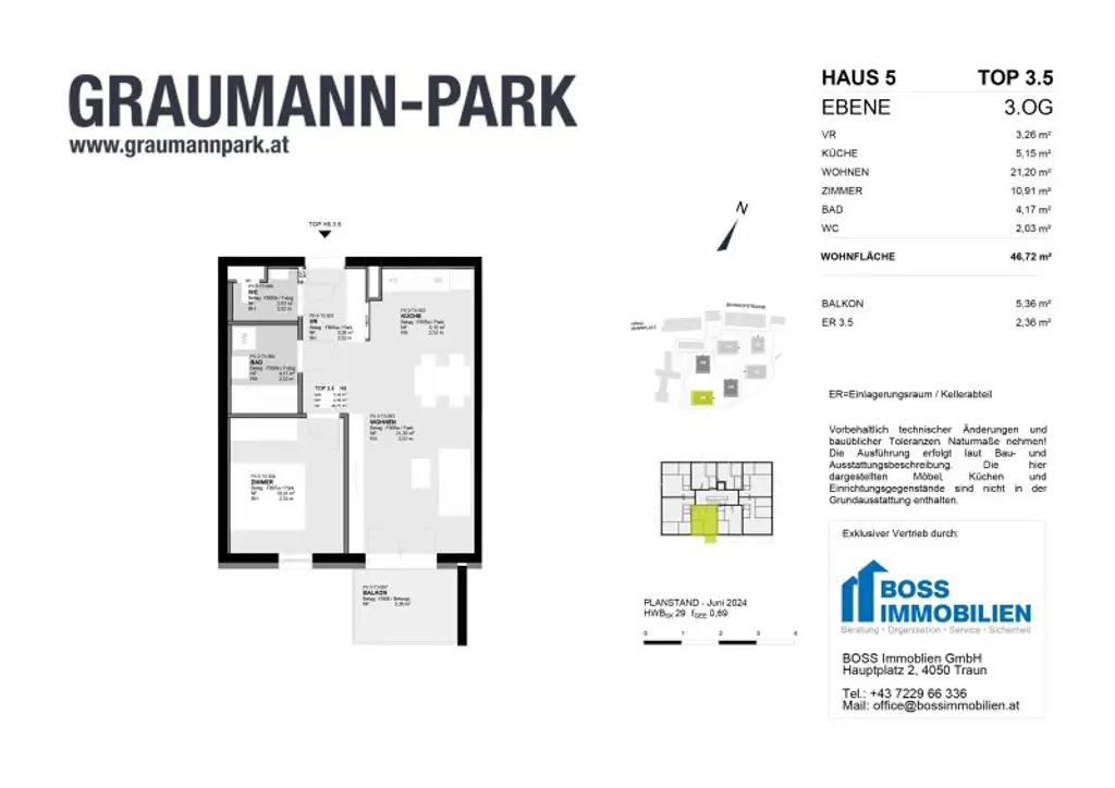 Neubauwohnung im Graumann-Park: Nachhaltig mit Kühlung, direkt im Zentrum