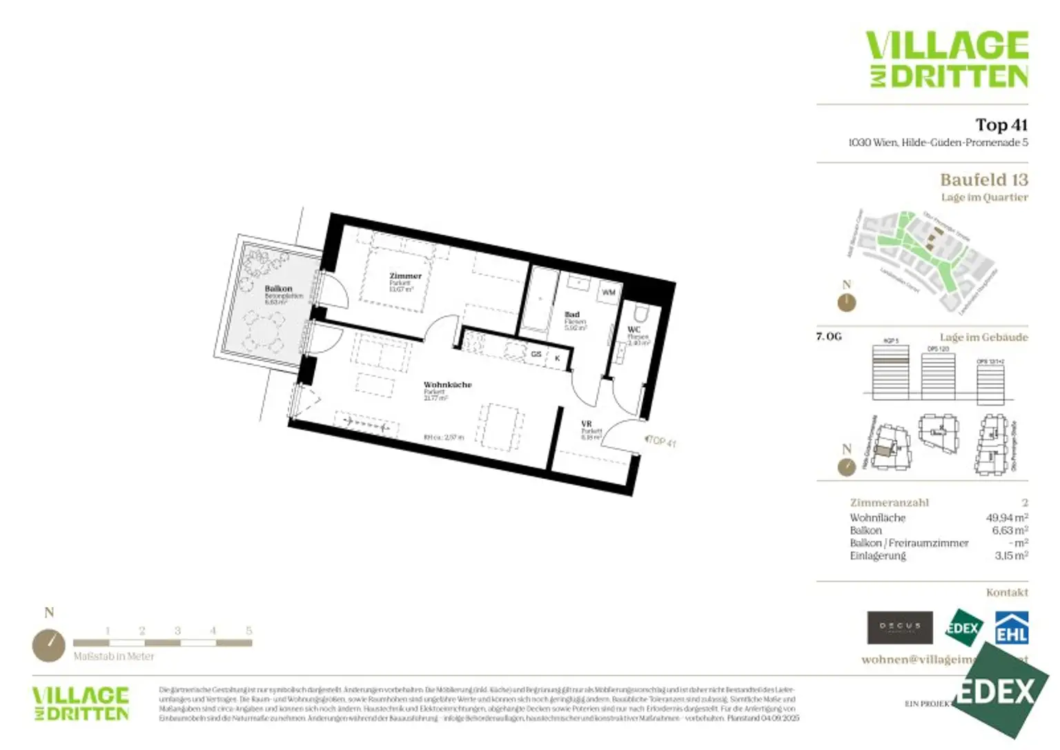 Sonnige 2-Zimmer-Anlagewohnung mit Westbalkon – Ihr Investment mit Wohlfühlfaktor | URBAN DAHEIM | BAUFELD 13