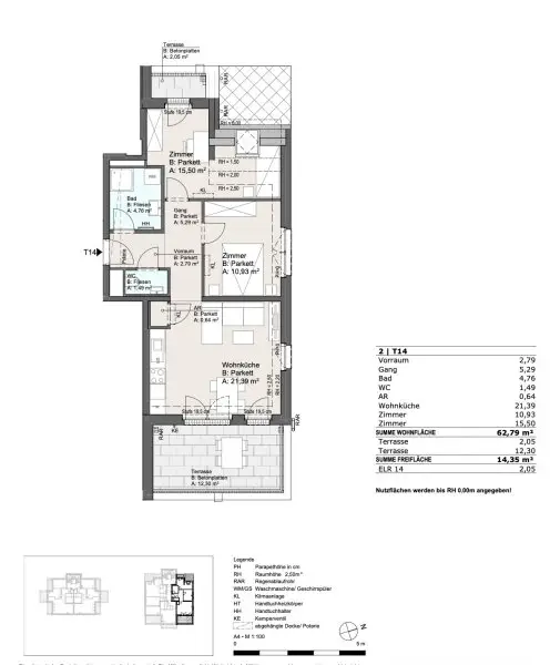 Anlage/Vorsorgewohnung: Klimaaktiv-zertifiziert, ca. 63 m2, Terrasse, helle Räume, niedrige Betriebskosten, hauseigene Tiefgarage!