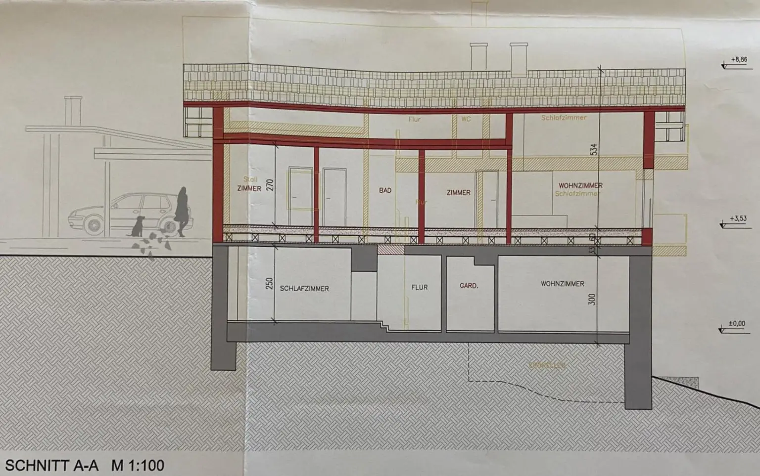 Schnittzeichnung Einreichplan
