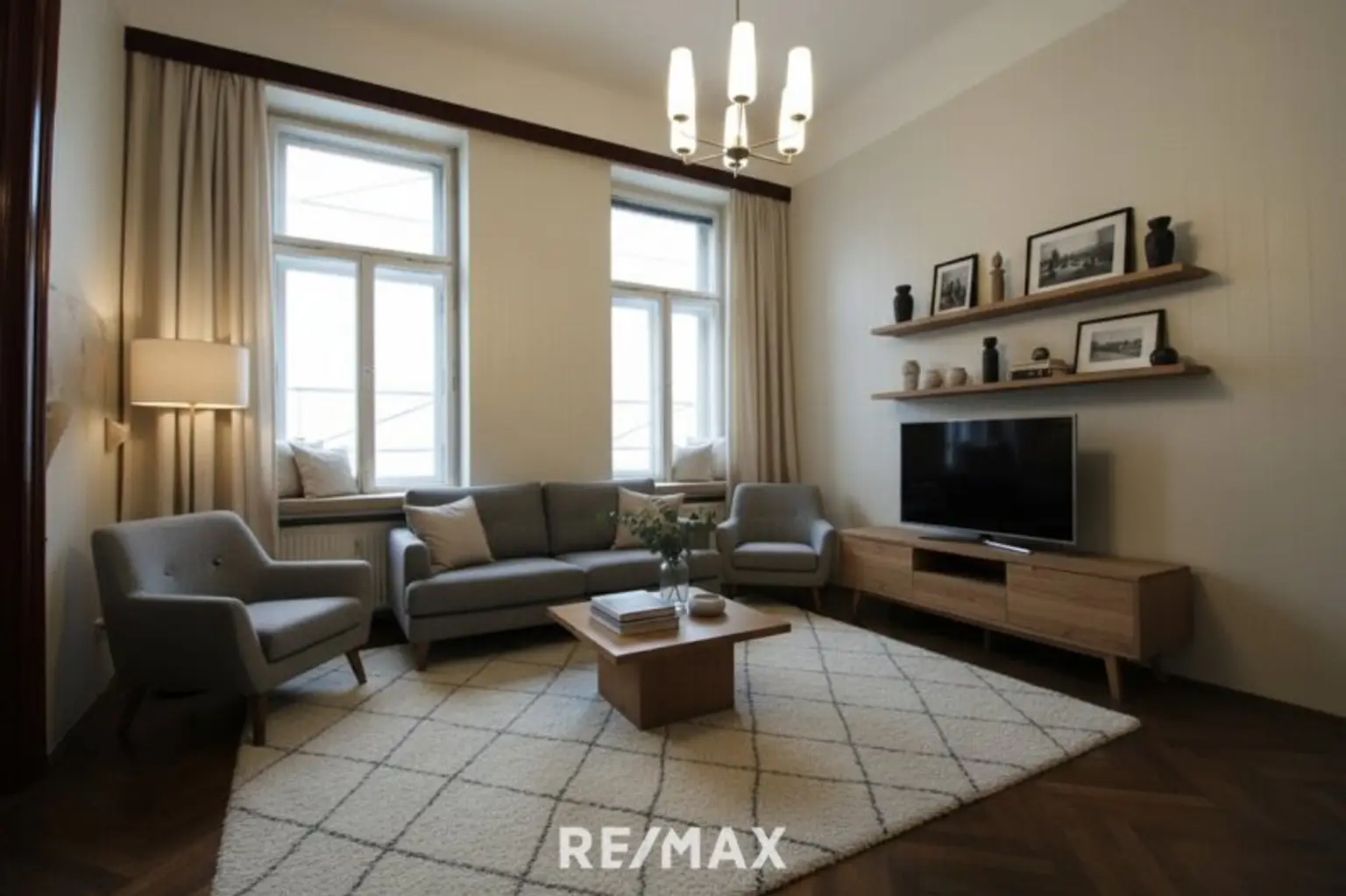 Wohnzimmer KI generiert