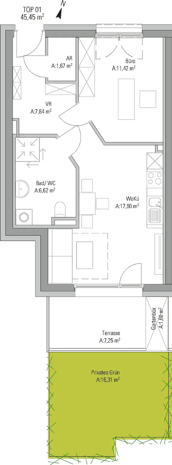 Charmante 2-Zimmer-Gartenwohnung in Unterpremstätten – Ruhige Lage & Top-Anbindung!