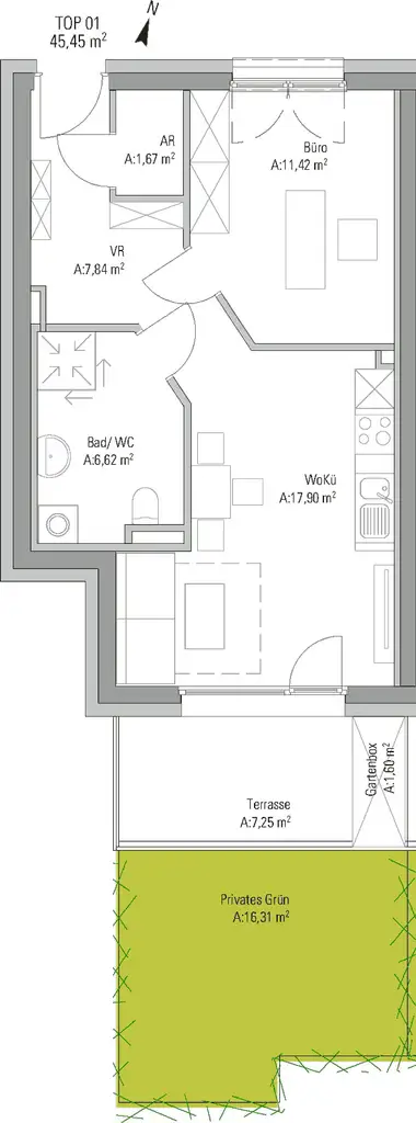Charmante 2-Zimmer-Gartenwohnung in Unterpremstätten – Ruhige Lage & Top-Anbindung!