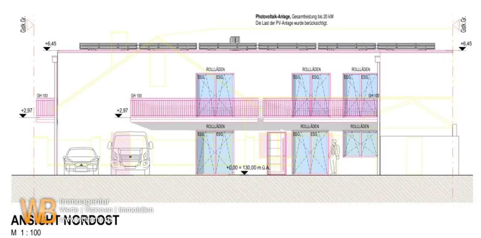 Erstbezug mit 94m² WFL + 2 Balkonen 18m², gr. Wohnküche & 2 Zimmer, 60m² PKW-Stellplatz