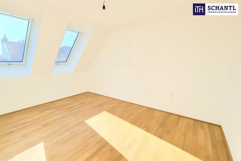 Preisreduktion! Stilvoll wohnen über den Dächern Wiens – ein 3-Zimmer-Dachgeschoßtraum mit 34 m² großer Sonnenterrasse