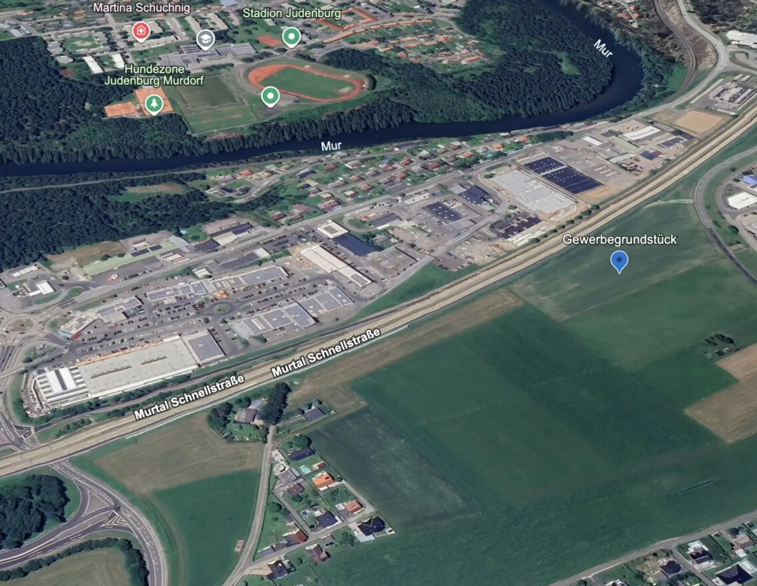 Gewerbegrundstück mit der Top-Lage an der S36 gegenüber Arena am Waldfeld - ideale Voraussetzungen für Ihr Unternehmensprojekt