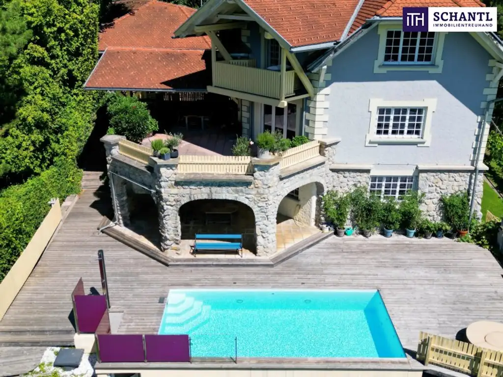 RIESIGER POOLBEREICH MIT AUSBLICK ÜBER GRAZ!! Exklusives Einfamilienhaus in Eggenberg mit Pool, XXL-Terrasse & Traumgarten – Ihre private Oase in Graz!